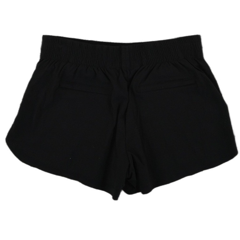Athleta Athletic Shorts Women's Size 6 Black Elastic Waist Zip Pocket Dolphin